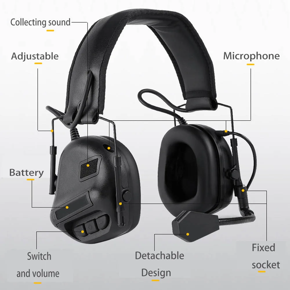 Складная Военная электронная гарнитура для ушей страйкбола тактическая улицы