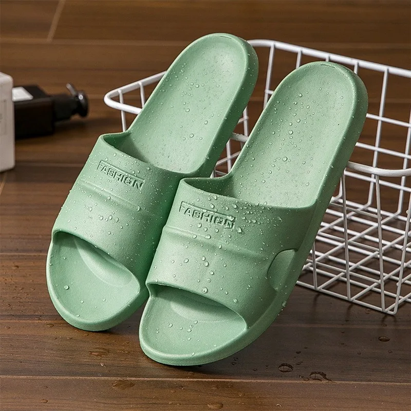 

Summer Women Flat Home Slippers2021 Hotel Bathroom Eva Non-slip Shoes Men Flip Flops Sandals For Women Couple Shower Sandales