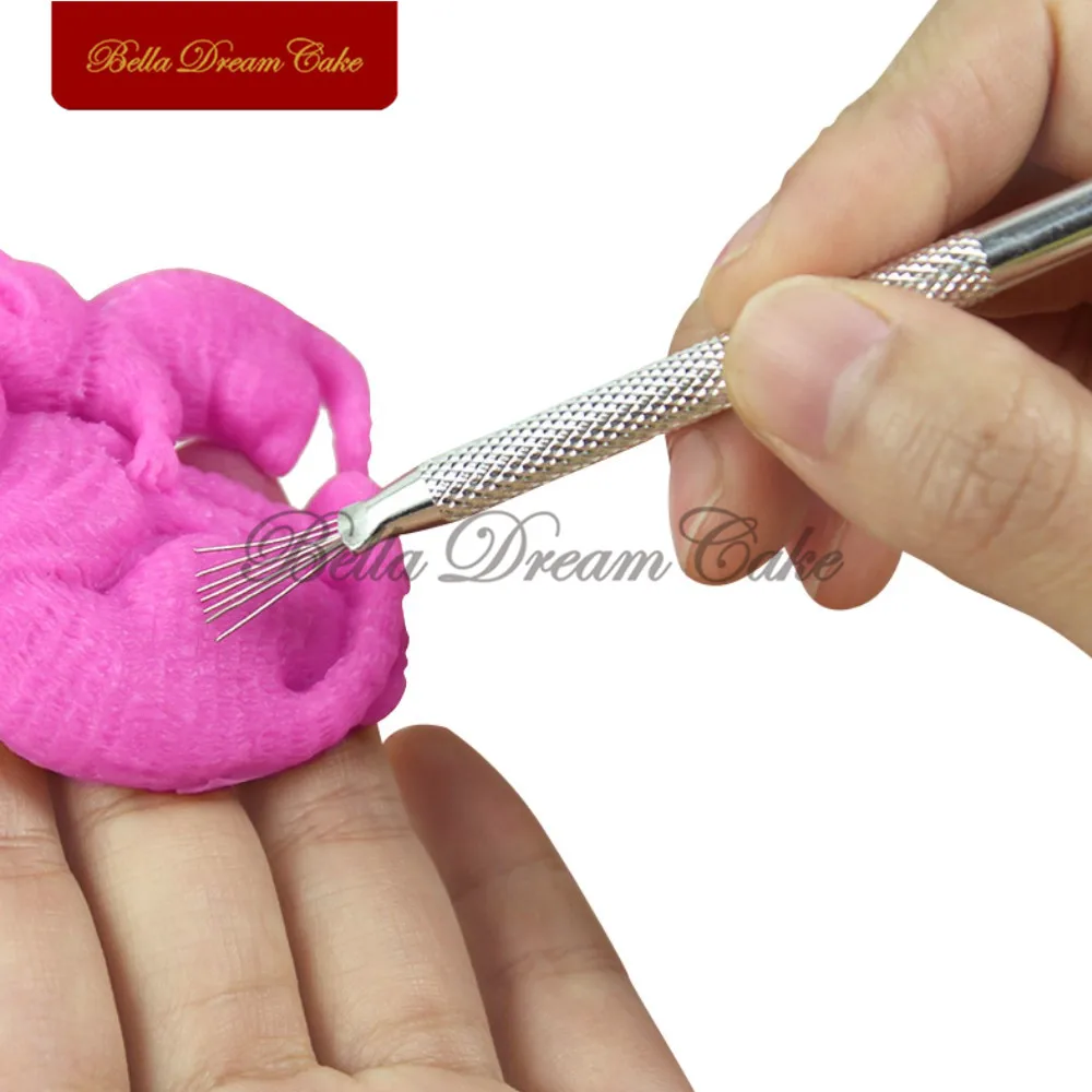 

7 Pin Feather Wire Texture Ceramics Tools Polymer Clay Sculpting Modeling Tool DIY Pottery Brush Cake Decorating Accessories