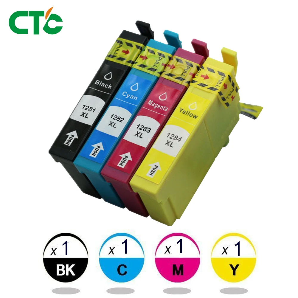 4 шт. T1281 чернильный картридж для Stylus Office S22 SX125 SX130 SX235W SX420W SX440W SX430W SX425W SX435W SX438 SX445W