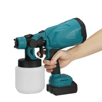 1500w 800ml cordless electric spray gun high power home paint sprayer with 3 nozzle flow control airbrush for makita 18v battery