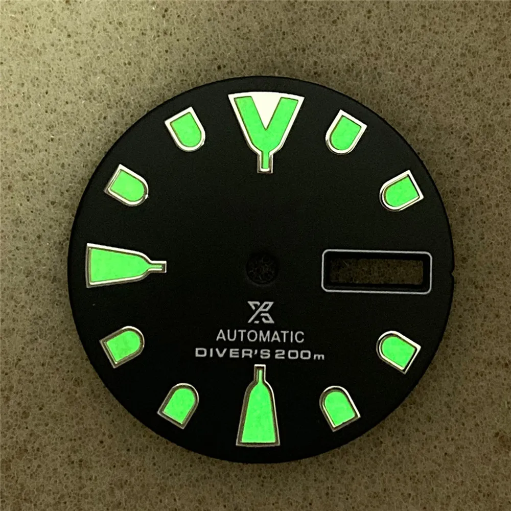 

Green Luminous 28.5MM Watch Dial for NH36A Movement SKX007/009 Modified SBBN033/SBDX017 Accessories