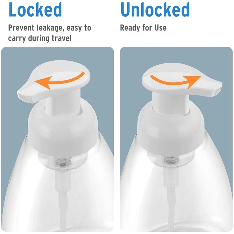 

Foaming Soap Dispenser 4 Pack Hand Soap Dispensers Refillable Plastic Foam Soap Dispenser Bottle for Kitchen Bathroom