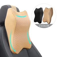 2 colors car seat headrest neck pillow adjustable head restraint 3d memory foam auto neck ergonomics support cushion holder