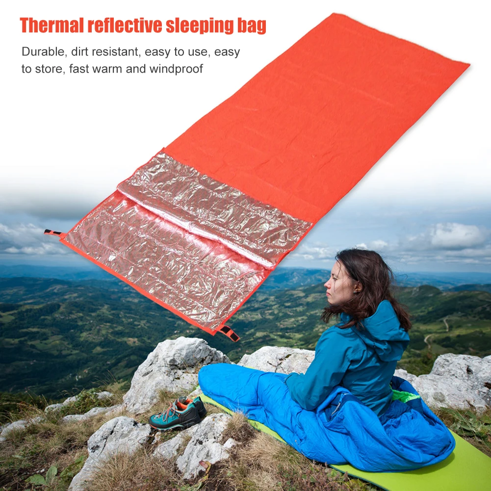 

Outdoor Emergency Sleeping Bag Thermal Warm Travel Camping Survival Blanket