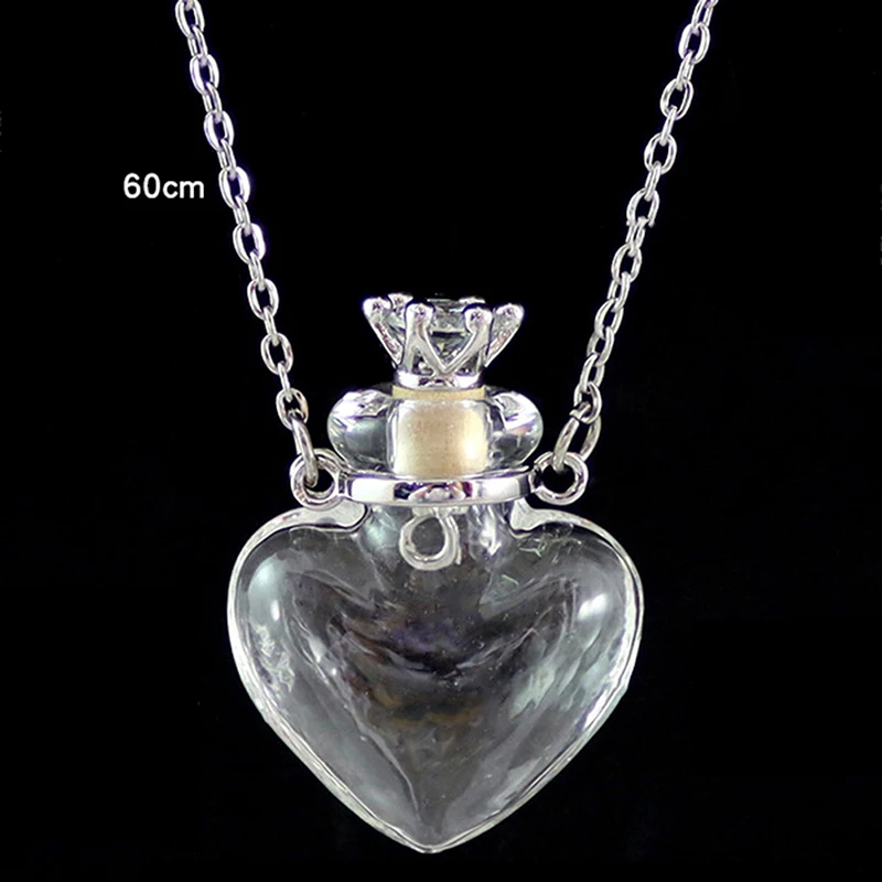 

1PC Glass Memorial Urn Cremation Pendant Necklace Ash Case Holder