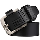 Ремень мужской кожаный, съемная застежка, большой размер 130, 140, 150, 160 см
