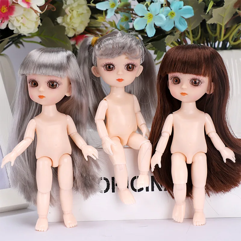 16 см 1/8 BJD куклы мини 13 подвижные шарнирные милые Детские волосы Nake тело для с