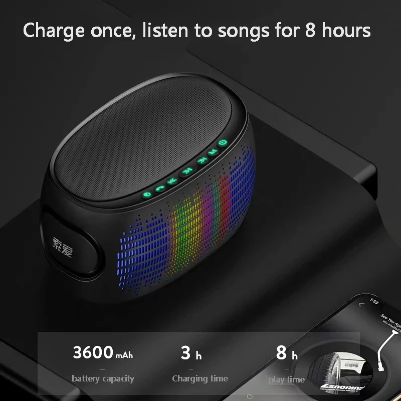 SOAIY беспроводной bluetooth-динамик 20 Вт видео мини сабвуфер Портативный