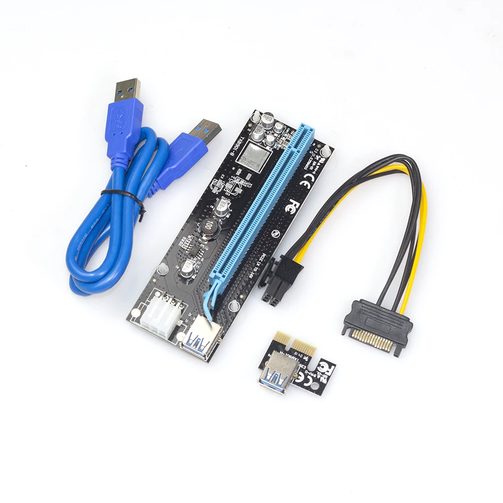 

mPCIe to PCIe Riser PCI Express 1x To 16x GPU USB 3.0 Extender Riser Card Adapter SATA 6Pin Power Cable for BTC Miner Mining