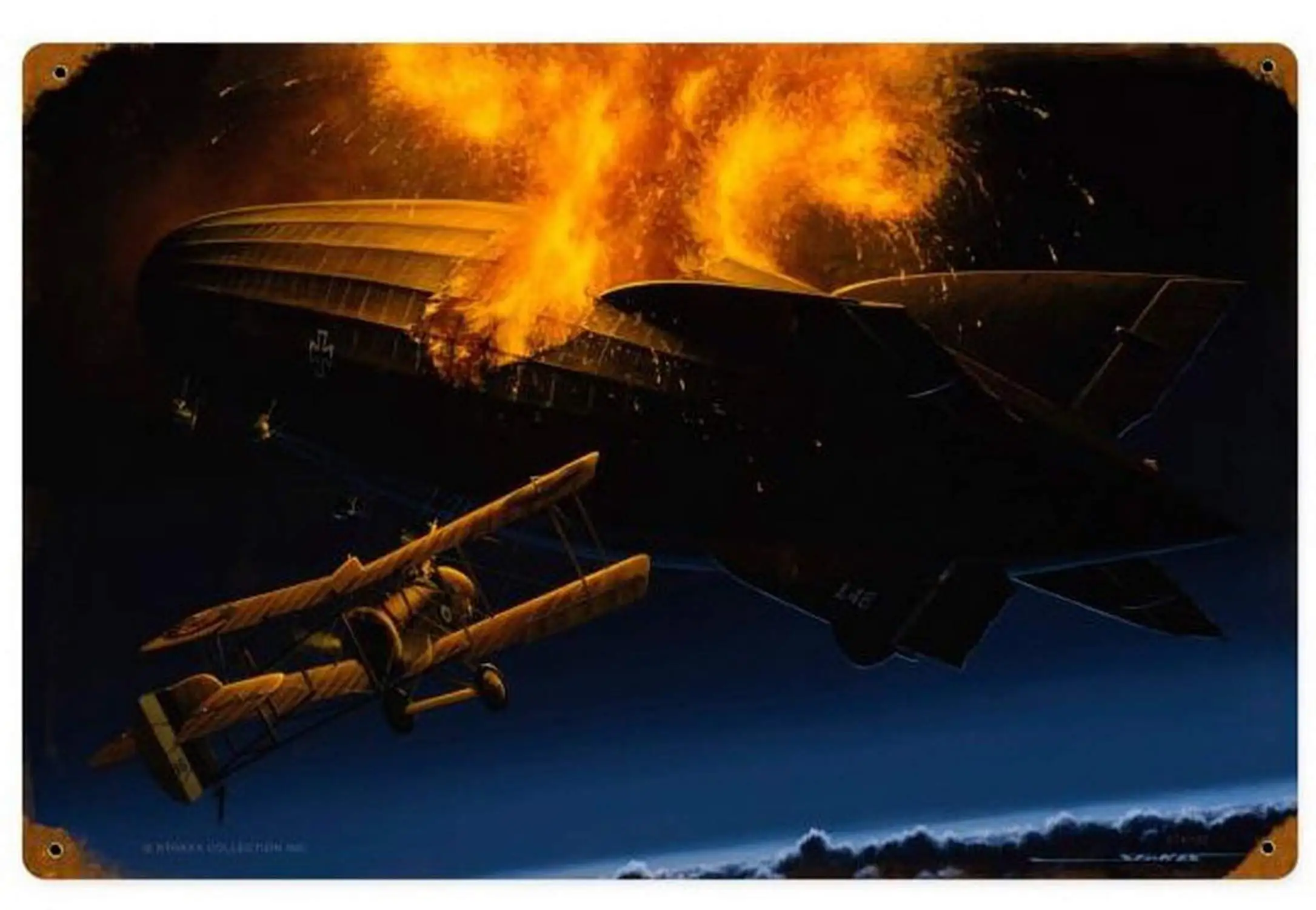 

SLALL Moonlight Renegade Hanging Car Fans Collection Motel Retro Street Sign Household Metal Tin Sign Bar Cafe Car Motorcycle Ga