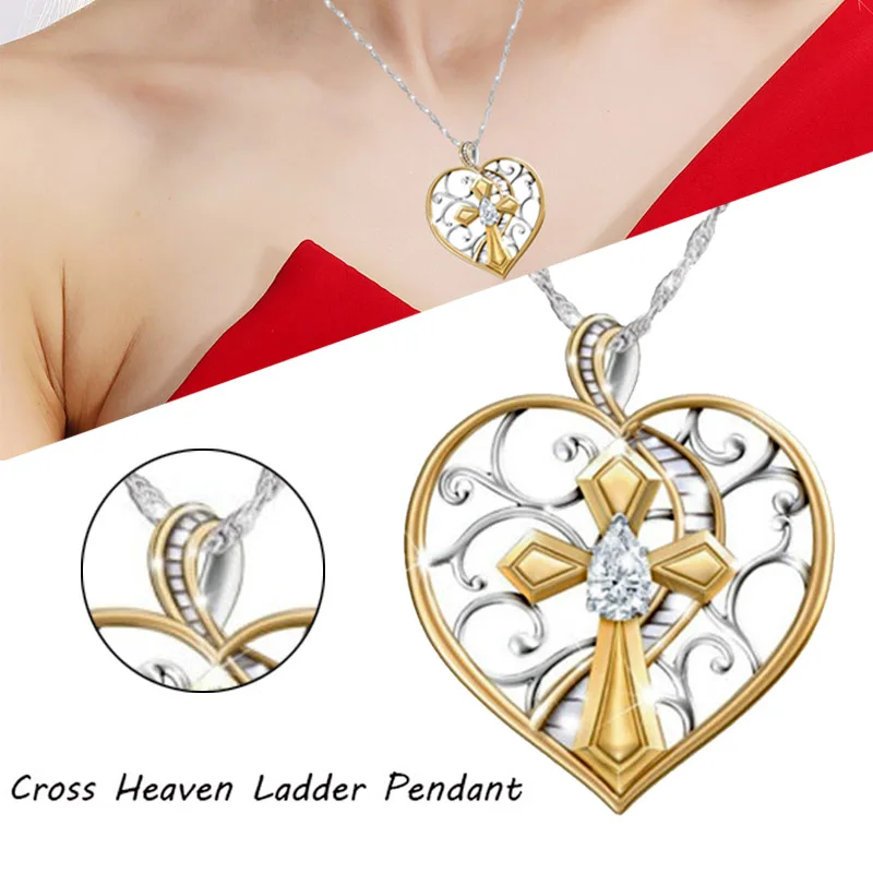 Модные ювелирные изделия вера аксессуары небо лестница двухцветный сердце