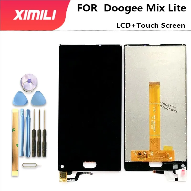 Новый ЖК-дисплей 5,2 дюйма Для Doogee Mix Lite + сенсорный экран, 100% оригинальный протестированный экран, дигитайзер, стеклянная панель в сборе, замена