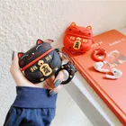 Силиконовый чехол для наушников Airpods Pro, милый мягкий защитный чехол Tup для Apple Airpods1 2 с брелоком, мультяшная коробка