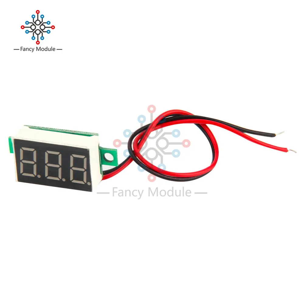 Вольтметр цифровой мини-измеритель напряжения с белой панелью 0 36 дюйма