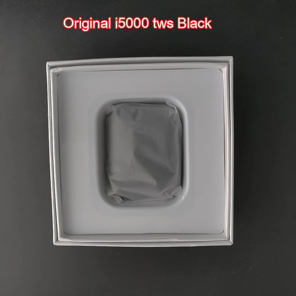 Black i5000 I5000 наушники-вкладыши TWS с 1:1 Air2 переименовать Беспроводной наушники 8D стерео супер бас 1536D pk H1 чип i30 i60 i1000 i200 i2000 i500 i9000 наушники-вкладыши tws с ios13 - Цвет: Black i5000