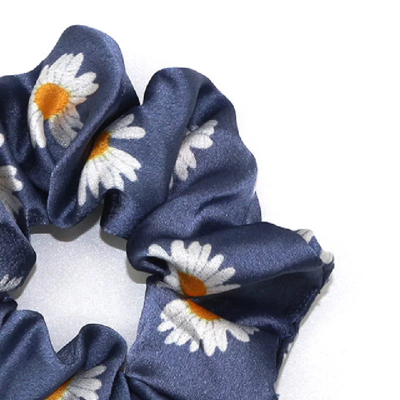 

Floral Print Elastic Hair Bands Scrunchie Hair Ties Rings Ponytail Holder Hair Accessories New Women Hairbands Chiffon Scrunchy
