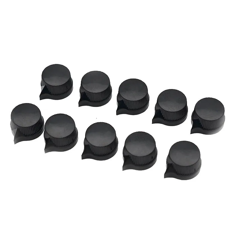 

6.4mm shaft Guitar Effects Pedal Pointer Small Chicken Head Knob 1/4" Shaft Screw with Black Color
