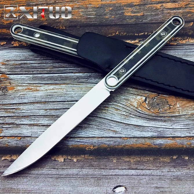 

XITUO Fashion Stainless Steel Kitchen Cut Fruit Paring Knife Cut Practical Straight Knife With Scabbard Home Outdoor Knives