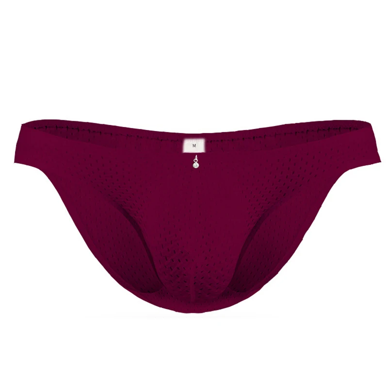 Мужские Сексуальные облегающие трусы с низкой посадкой сетчатые дышащие