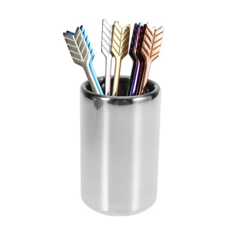 Люда 8 шт./компл. Нержавеющая сталь фруктовые вилки для хранения ведро милые