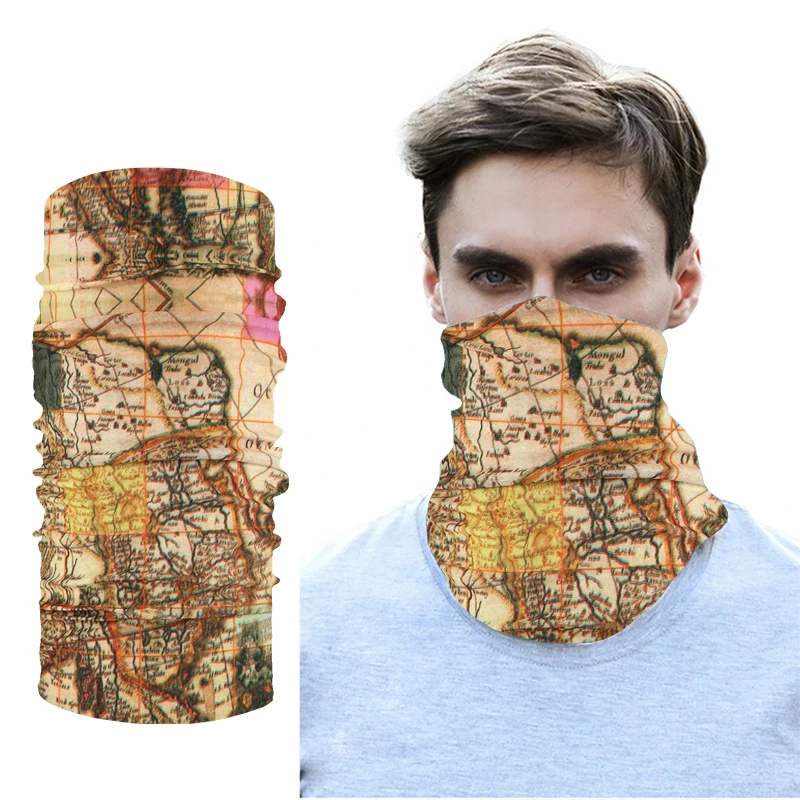 

Novelty Scarf Hip Hop Sportswear Outdoor Bandana Seamless Riding Neck Gaiters Magic 3D Print Map Bandanas Protection Tool