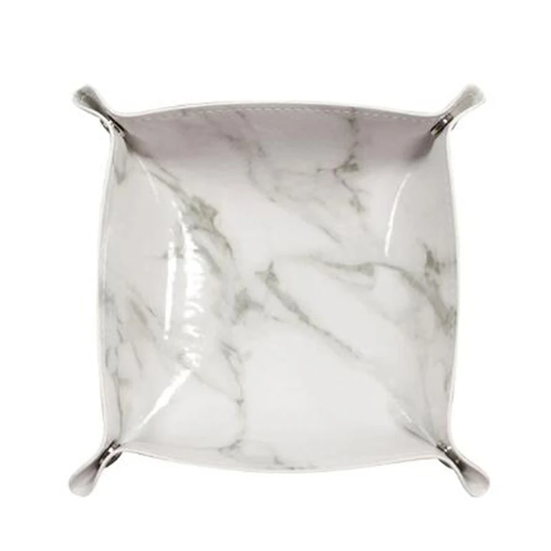 Складная коробка для хранения из искусственной кожи квадратный лоток игры в