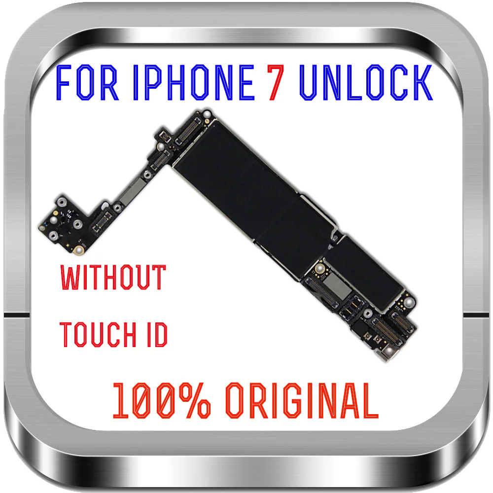 Материнская плата Clean iCloud для iPhone 7 с сенсорной кнопкой Home 32 ГБ 128 256