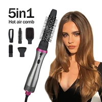 hair dryer brushes 5 in 1 electric blow dryer strainghtening comb hair curling wand detachable brush head for all hair types
