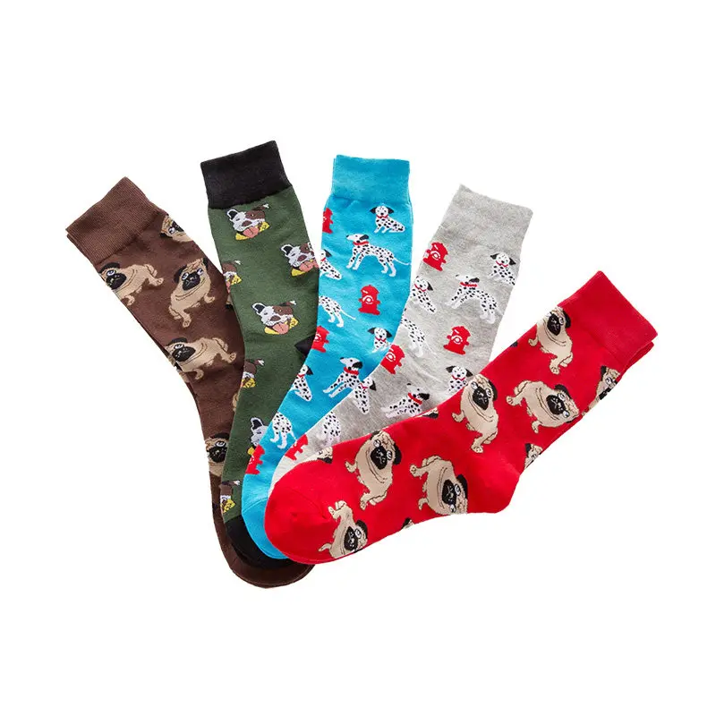 Мужские Носки happy из чесаного хлопка яркие дышащие забавные носки