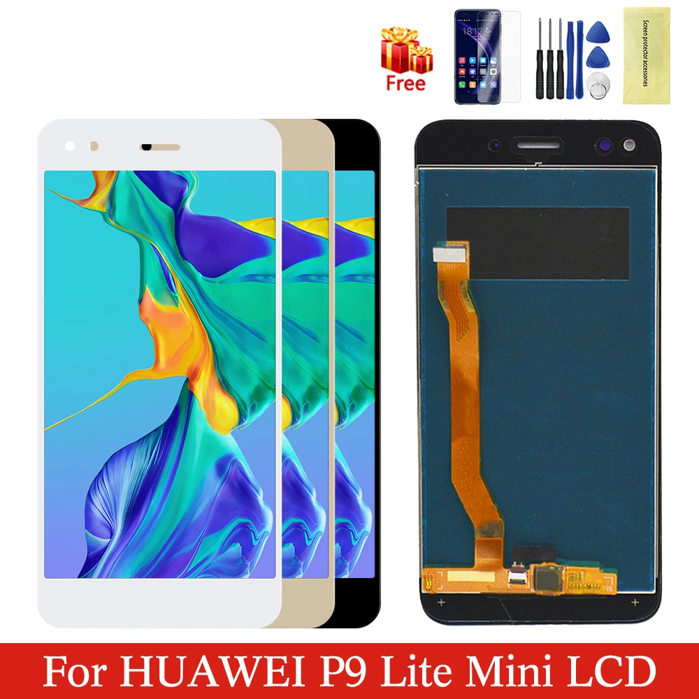 ЖК дисплей 5 0 дюйма для Huawei P9 Lite Mini сенсорный экран панель дигитайзер Замена P9Lite