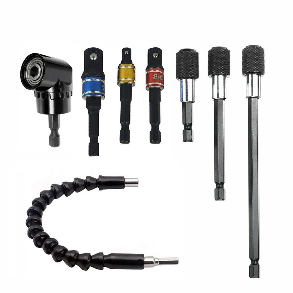 

Drill Adapter 8-piece electric drill accessories Right Angle Impact Driver Steel