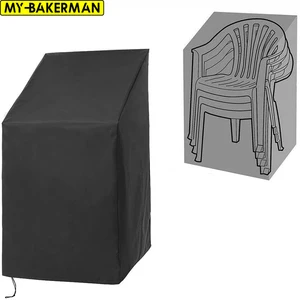 outdoor garden terrace stackable chair dust cover storage bag furniture protection cover furniture waterproof black free global shipping