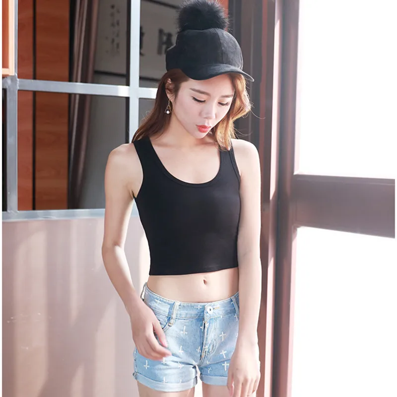 Хлопковая майка женская 3 шт./пакет черно-белая серая с круглым вырезом