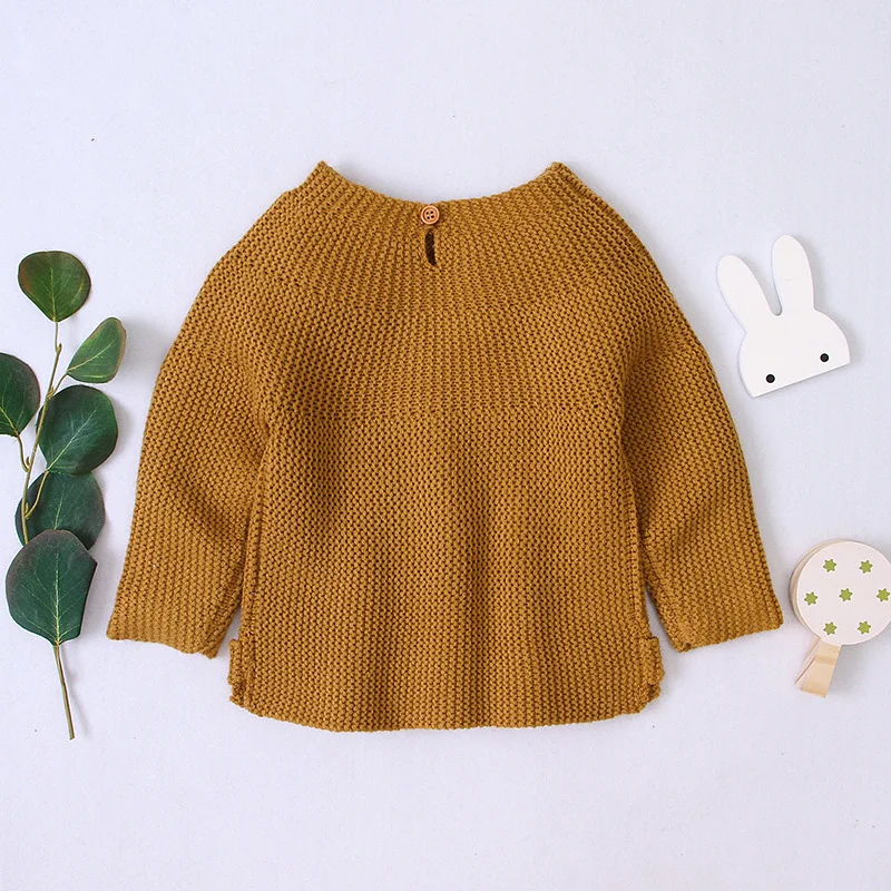 

Baby Sweaters Fashion Solid Knitted Pullovers Kids Girls Boys Knitwear Tops Autumn Winter Newborn Bebes Clothes 0-2Y BC814