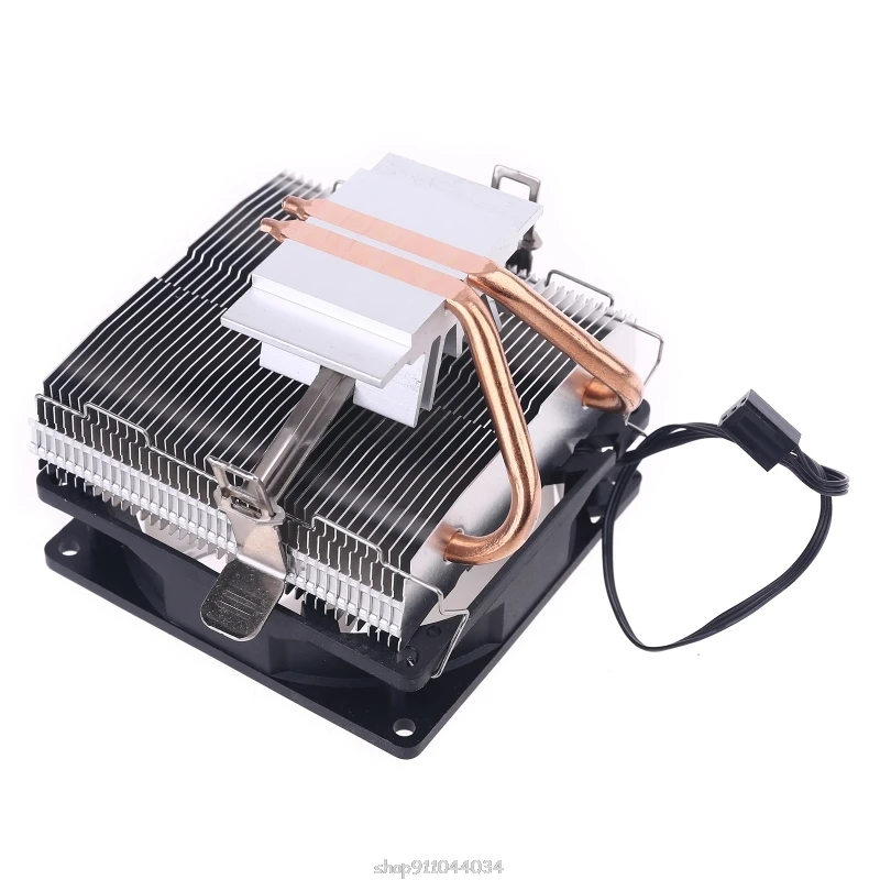 

Silent CPU Cooler LGA/2011/115X/775 3 Pin PC Cooling Radiator 2 Copper Tubes 5 Colors LED Cooling Fan D08 20 Dropship