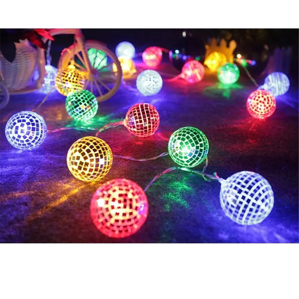 

Christmas LED Mirror Ball RGB Light String Creative Mosaic Decorative Home Christmas Light Dress up Lights Lantern light
