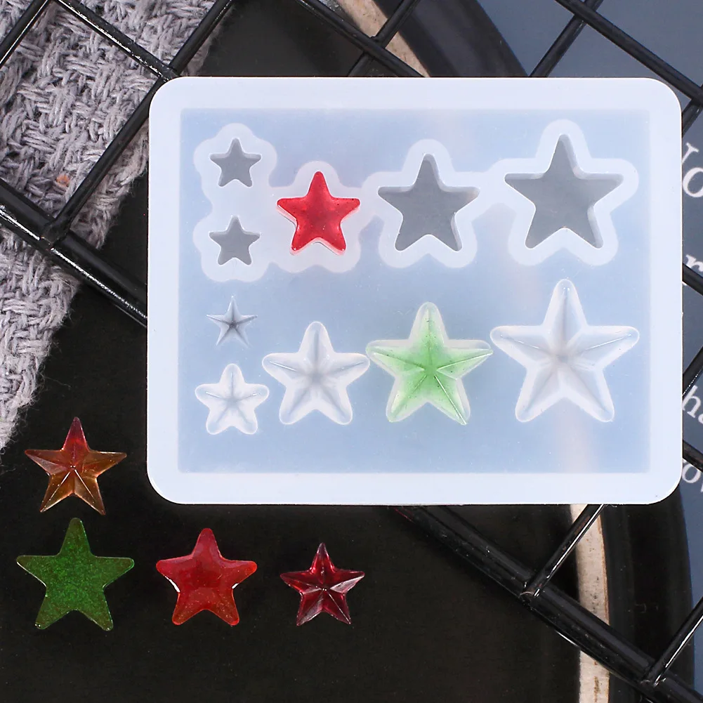 Прозрачная силиконовая форма для эпоксидной смолы размер сделай сам пять звезд