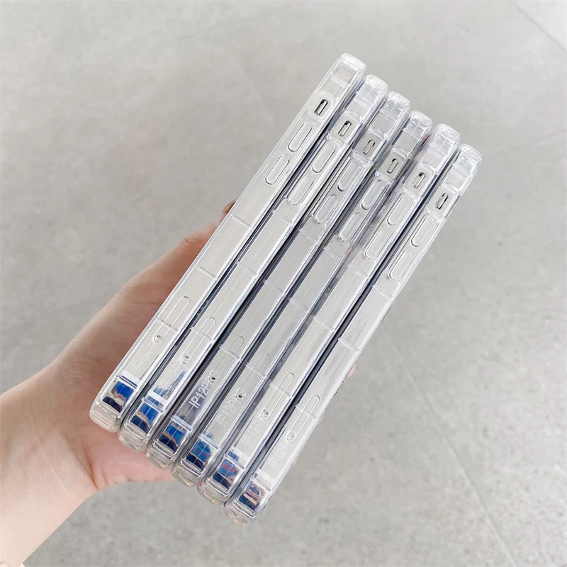 

Fashion Flowers Clear Phone Case For Iphone 7 8 Plus 11 Pro Max 12 Mini XR X XS SE 2020 Shockproof Transparent Protection Cover