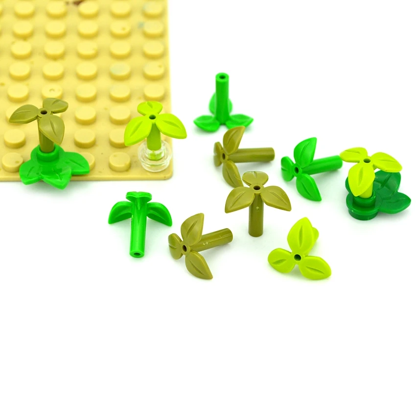 

Bricks 37695 Plant Stem With 3 Leaves And Bottom Pin City House Garden Buildings Blocks Accesories MOC Parts Toys for Children