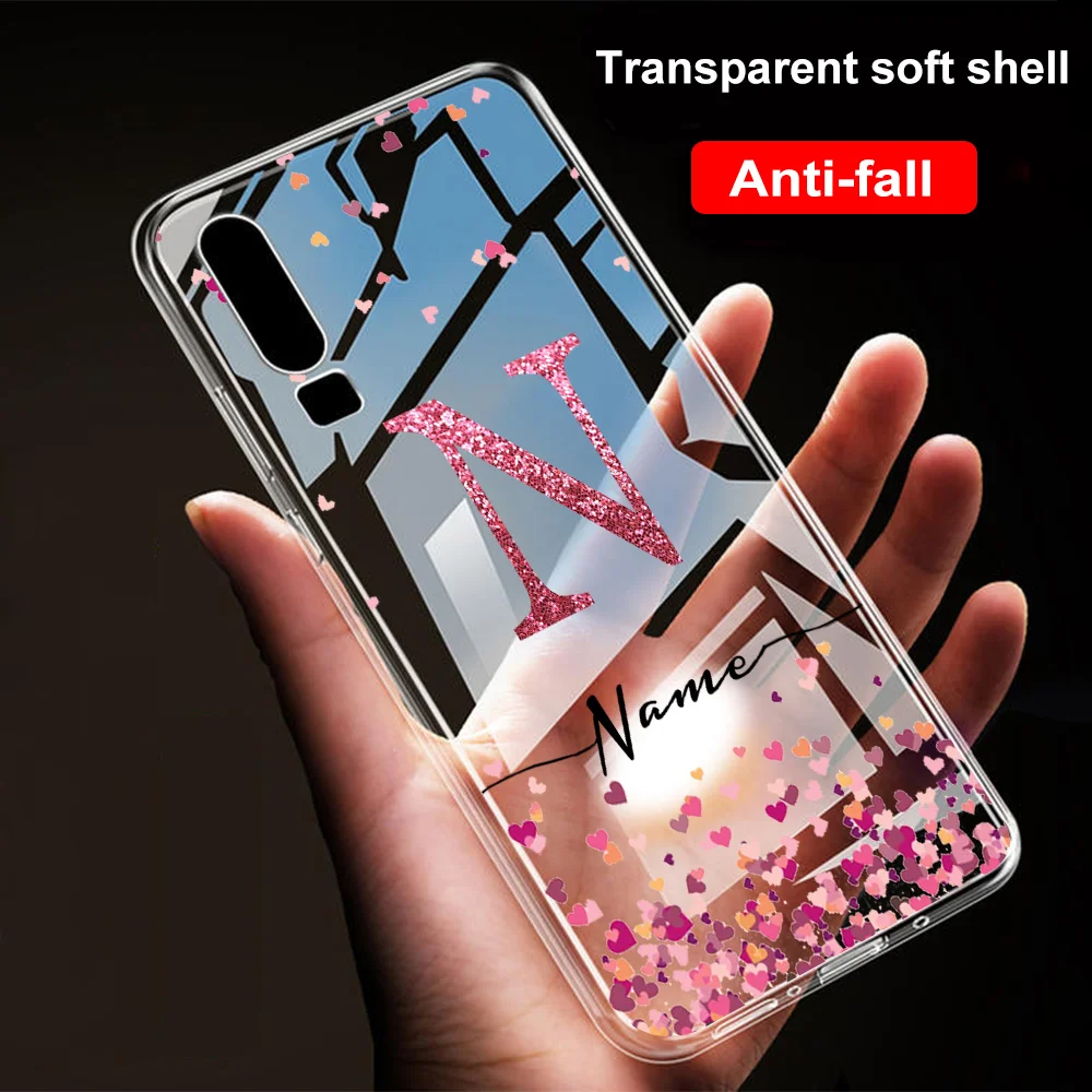 

Custom Design Name Cover for Huawei P40 P30 P20 P10 P9 Mate 40 20 30 10 9 Honor 30 20 10 Nova 5T Pro P smart Plus Lite Case TPU