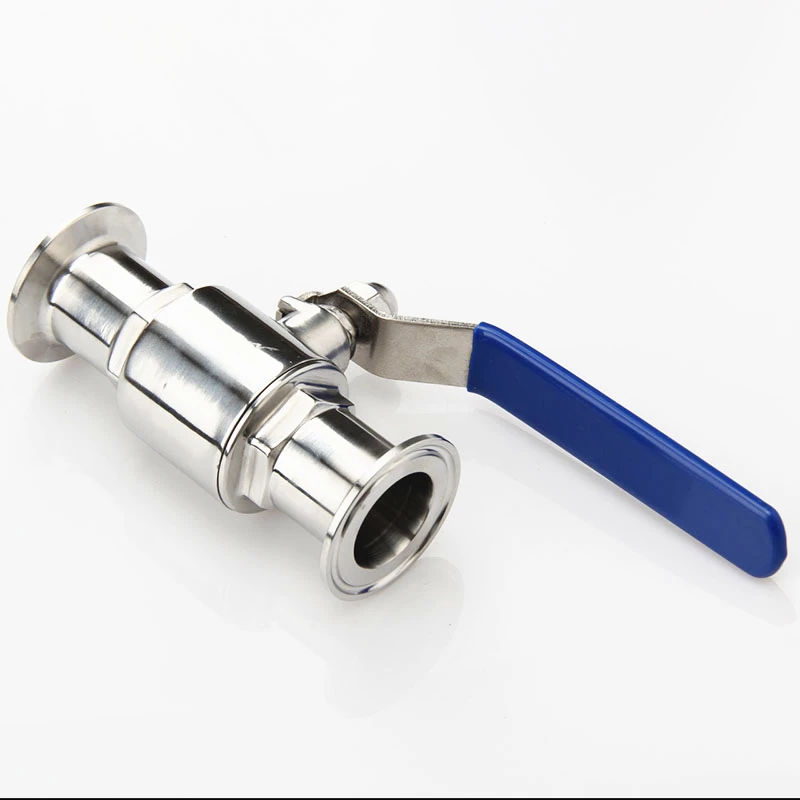 

SUS304 Sanitary Manual Ball Valve Tri Clamp Two Way Straight Through Ball Valve fit Pipe OD 19mm-102mm