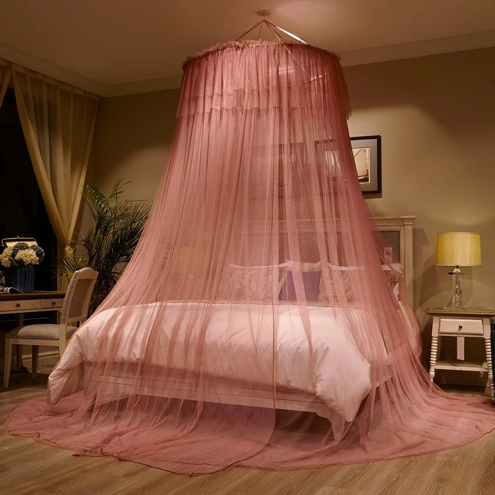 

Princess Mosquito Net For Girls Romantic Mosquito Net Hung Dome Bedding Thicken Yarn Bed Valance Anti-Mosquito Decor Bed Cover