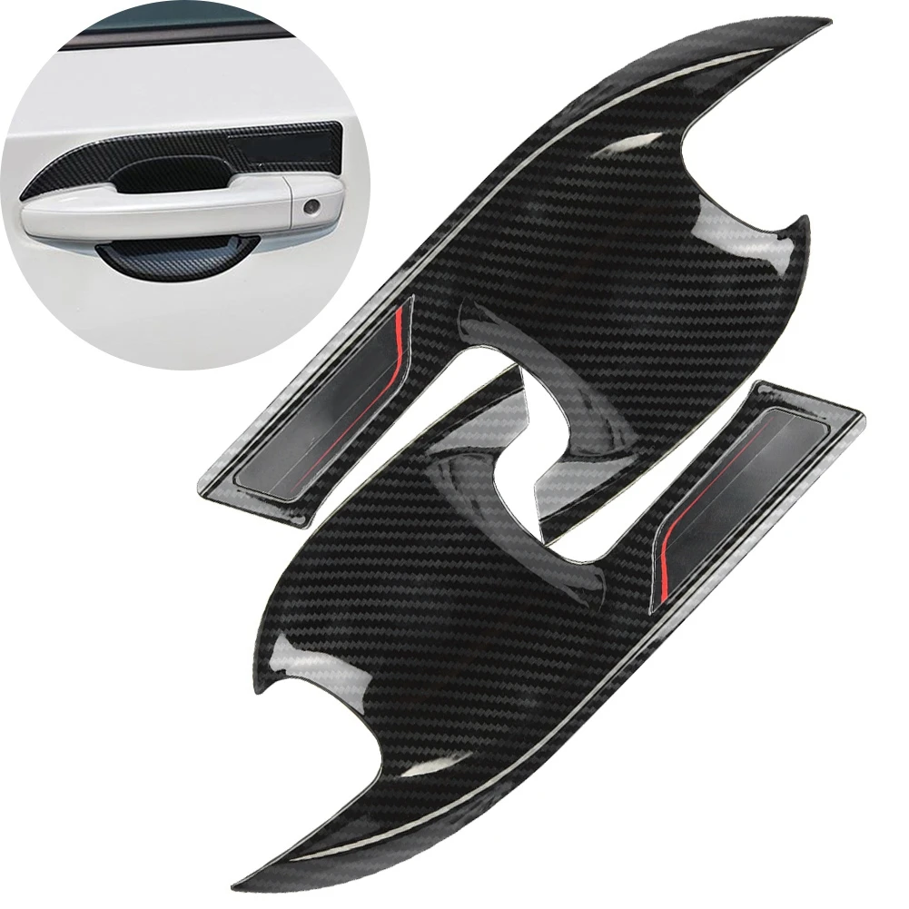 4 шт. карбоновый стиль Внешняя дверная чаша ручка Крышка Накладка для Honda Accord 10th 2018