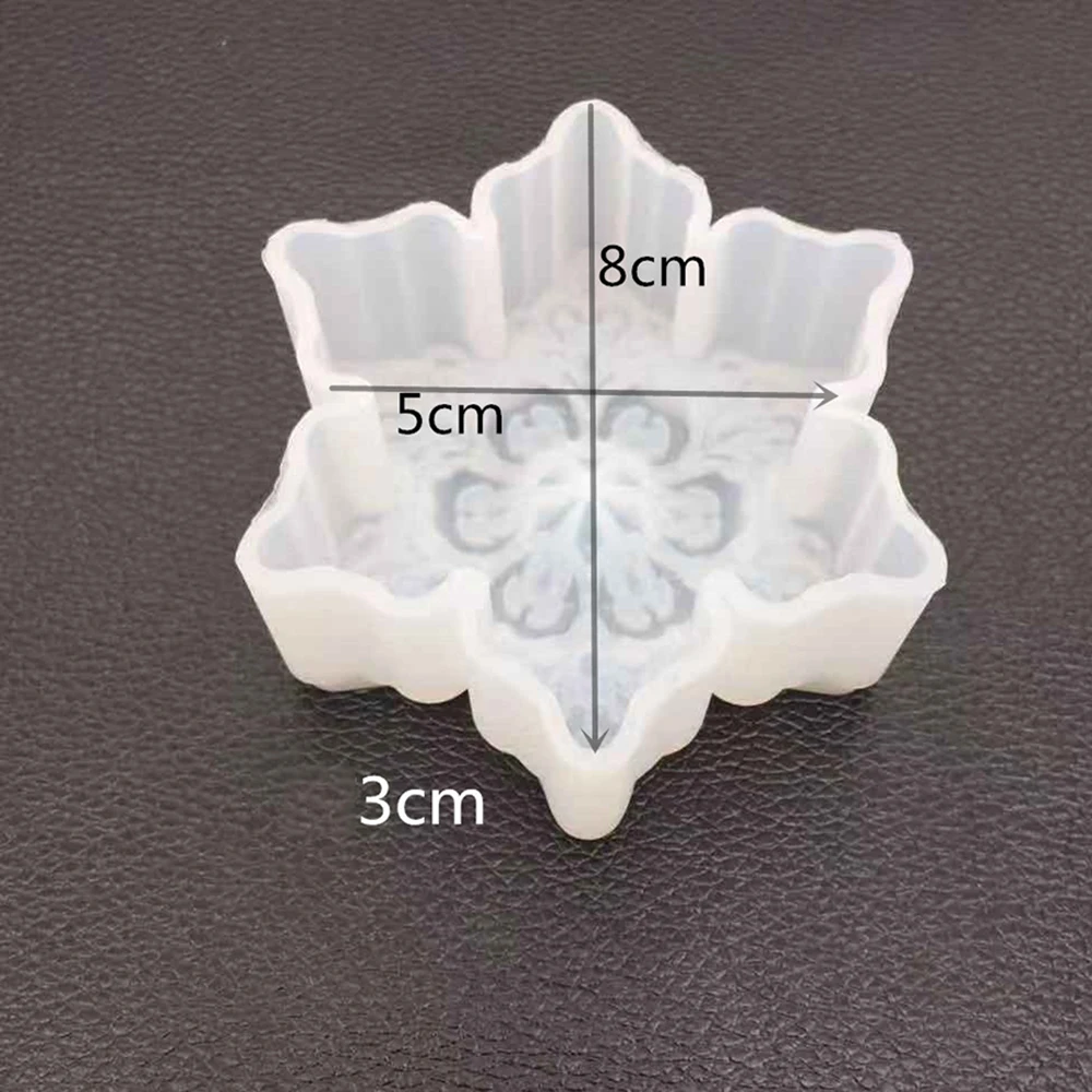 3D Снежинка звезда силиконовая форма Рождественская для шоколадного мыла свеча