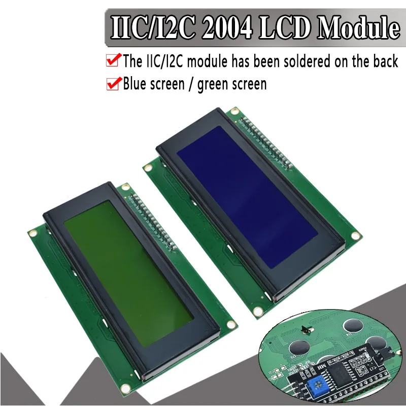 EQV межсоединений интегральных схем/I2C/TWI 2004 серийный синий зеленый Подсветка ЖК-дисплей модуль для Arduino UNO R3 MEGA2560 20х4, ЖК-дисплей 2004