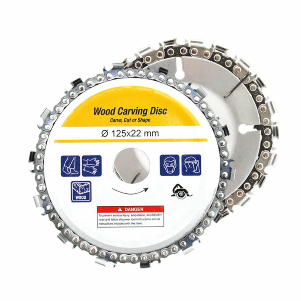 

5\" Angle Grinder Disc 13 Tooth Chain Saw For Wood Carving Sculpting Cutting 125mm Grinder Chain Disc