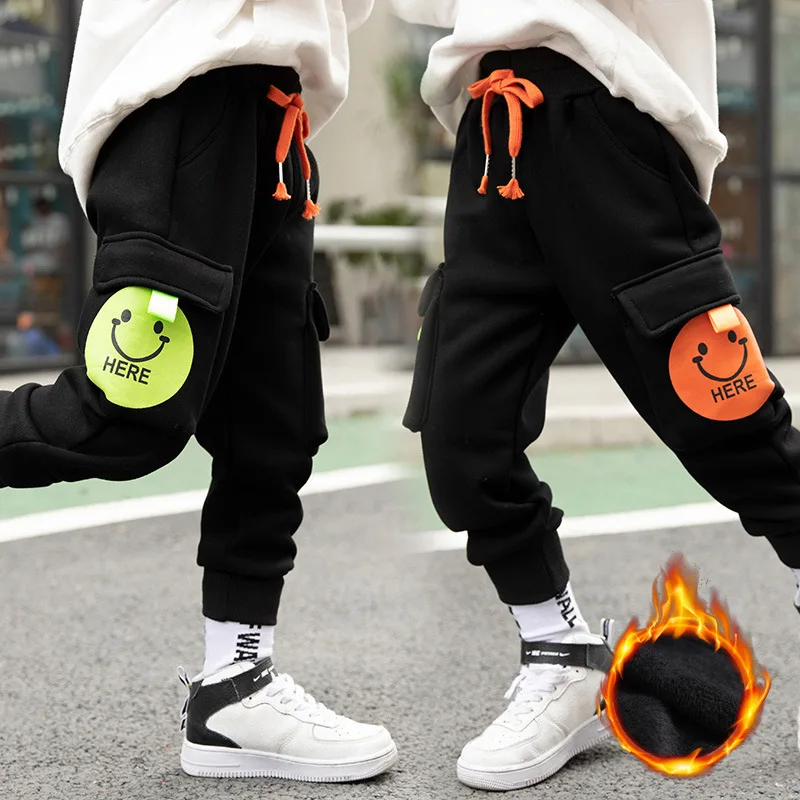 

Winter Boys Warm Velvet Sweatpants For 3-10 Years Babies Boys High Quality Casual Sport Pants Jogging Kids Children Trousers