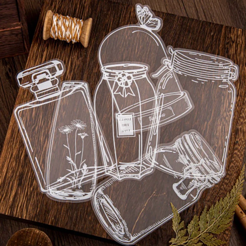 

Sticker bag dream collector simple hand account transparent glass bottle item decoration
