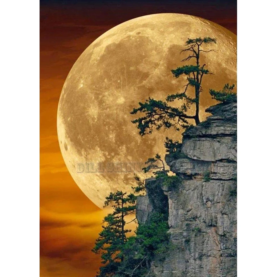 Алмазная 5D картина &quotсделай сам&quot шикарная мозаика луна лунного света полная